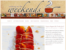 Tablet Screenshot of cookingontheweekends.com